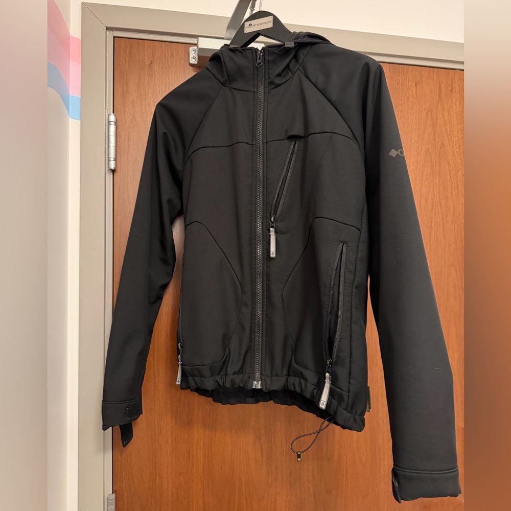 Black Hooded Softshell Jacket